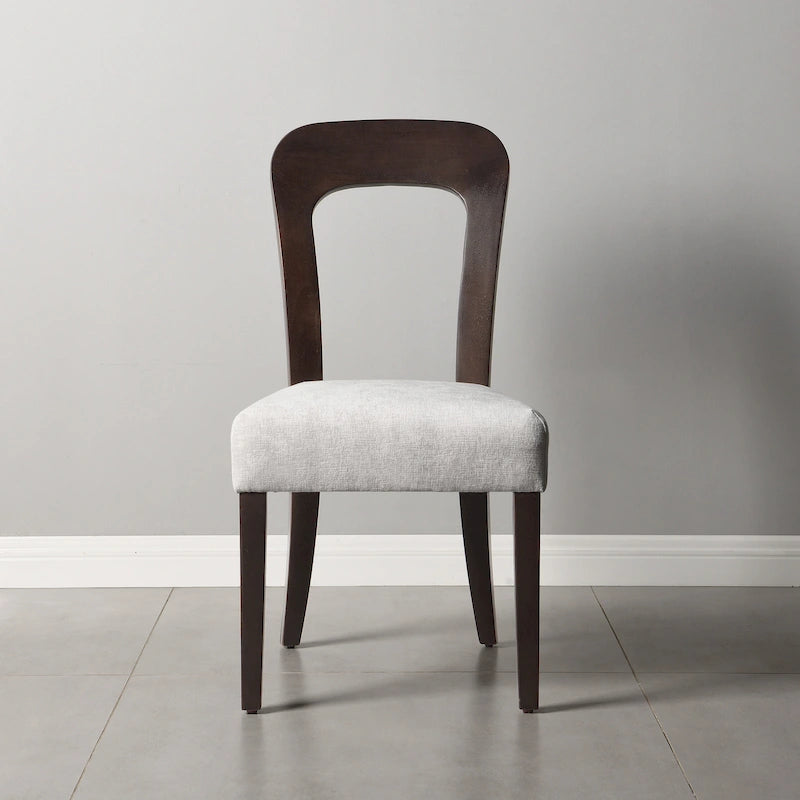Juego de 2 sillas de comedor tapizadas con estructura de madera resistente