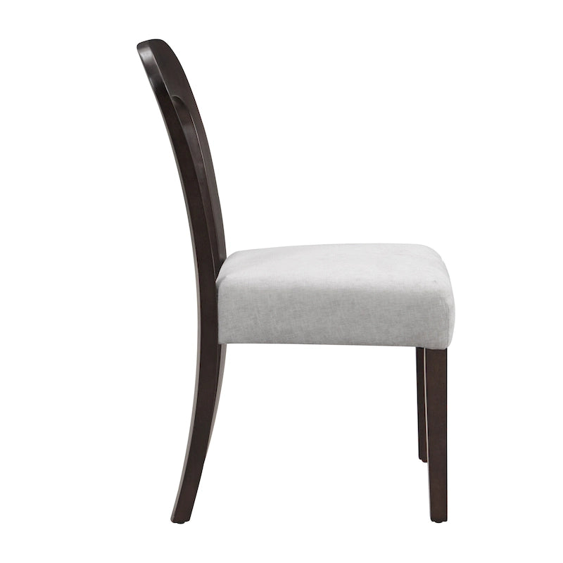 Upholstered Dining Chairs with Sturdy Wood Frame, Set of 2