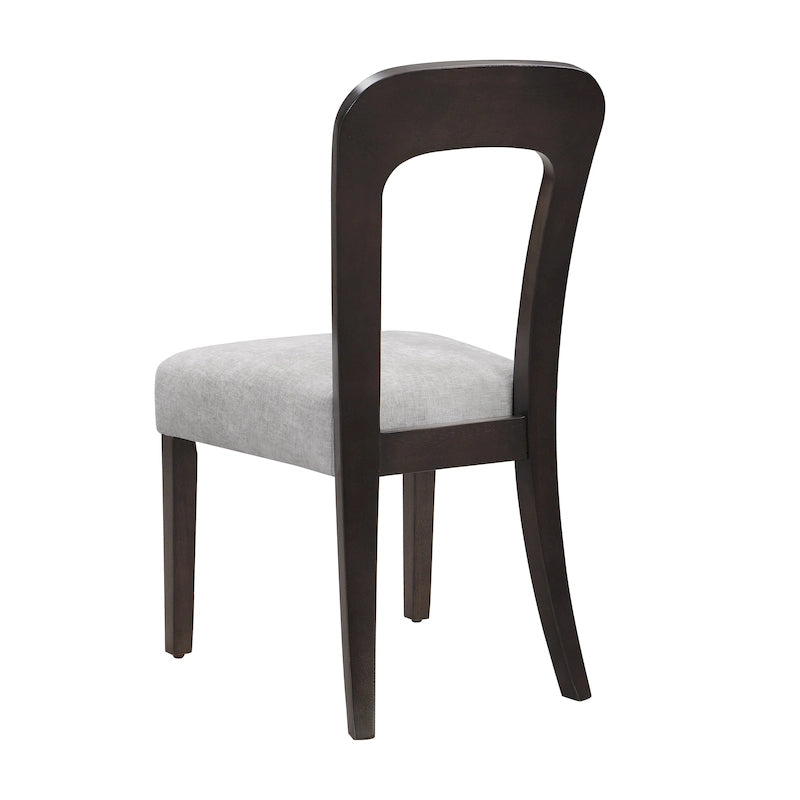 Upholstered Dining Chairs with Sturdy Wood Frame, Set of 2