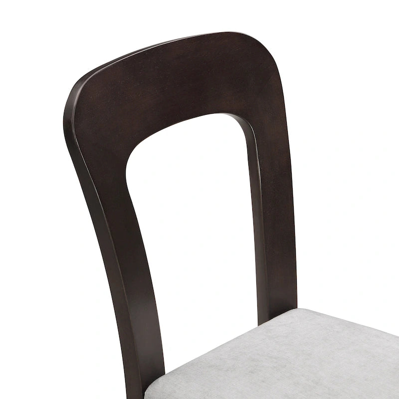 Upholstered Dining Chairs with Sturdy Wood Frame, Set of 2