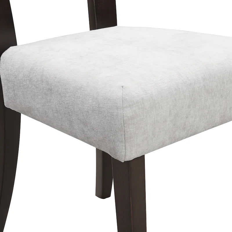 Upholstered Dining Chairs with Sturdy Wood Frame, Set of 2