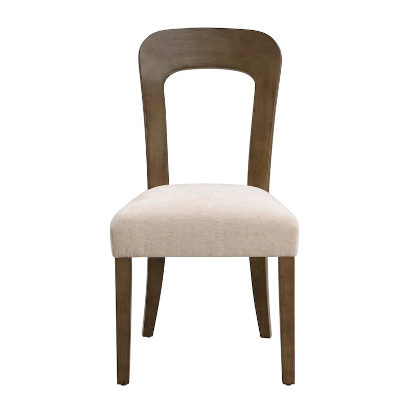 Upholstered Dining Chairs with Sturdy Wood Frame, Set of 2