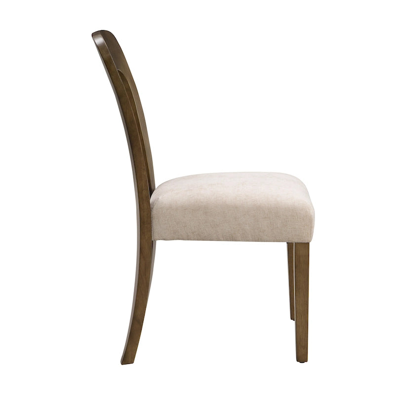 Upholstered Dining Chairs with Sturdy Wood Frame, Set of 2