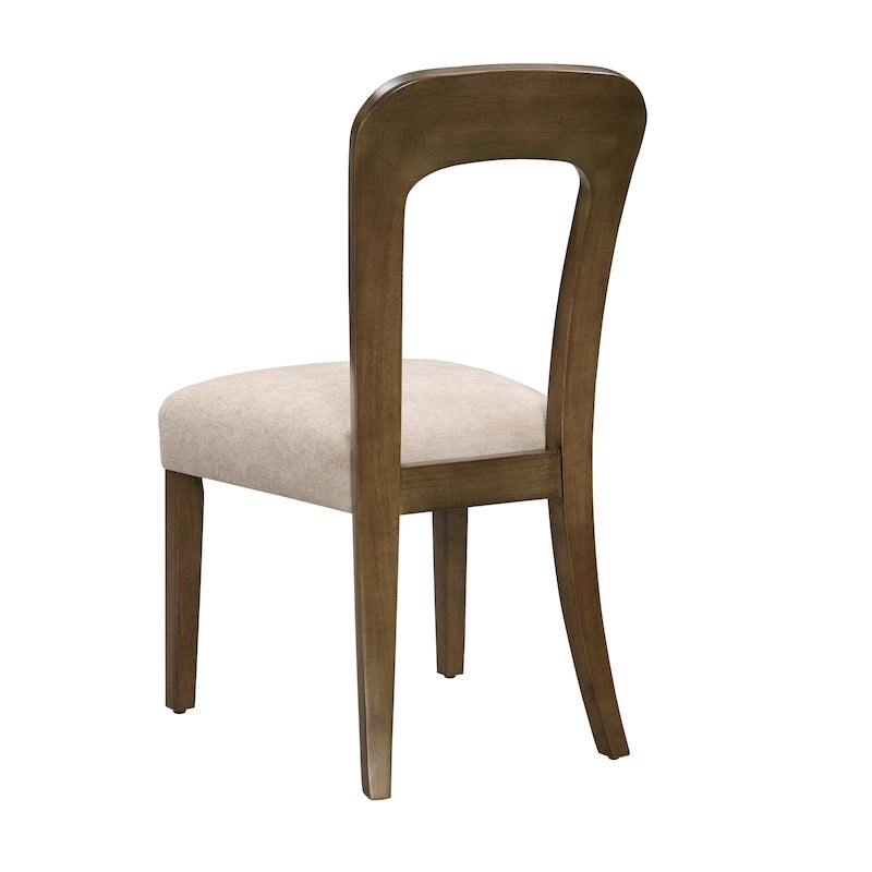 Upholstered Dining Chairs with Sturdy Wood Frame, Set of 2
