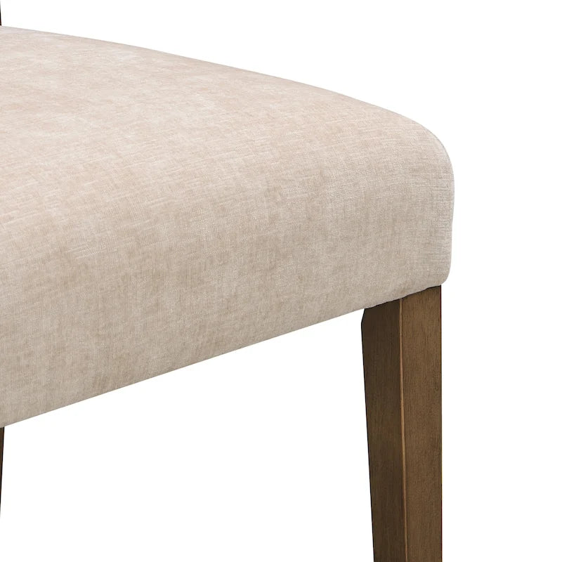 Upholstered Dining Chairs with Sturdy Wood Frame, Set of 2