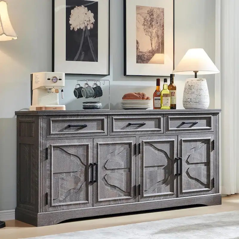 Farmhouse Buffet Sideboard Cabinet Coffee Bar Wine Bar for Dining Room