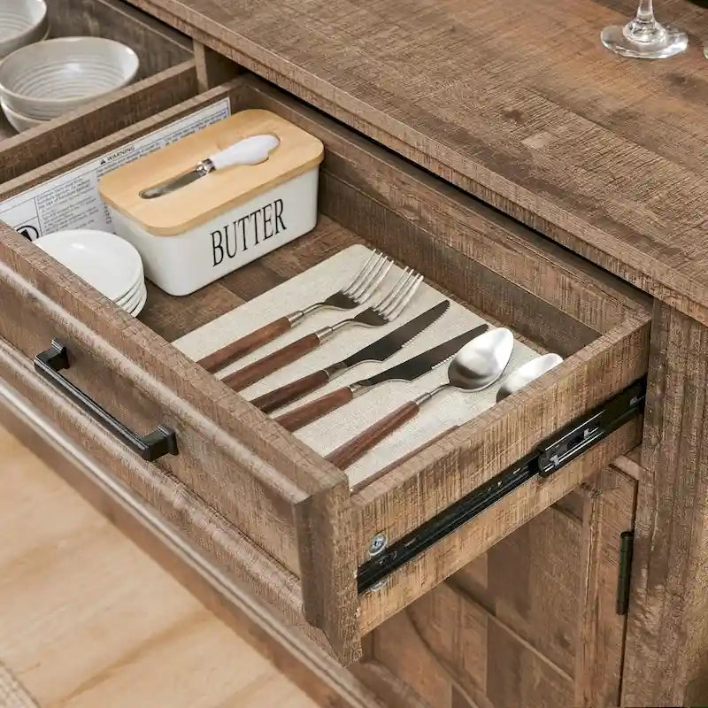 Farmhouse Buffet Sideboard Cabinet Coffee Bar Wine Bar for Dining Room