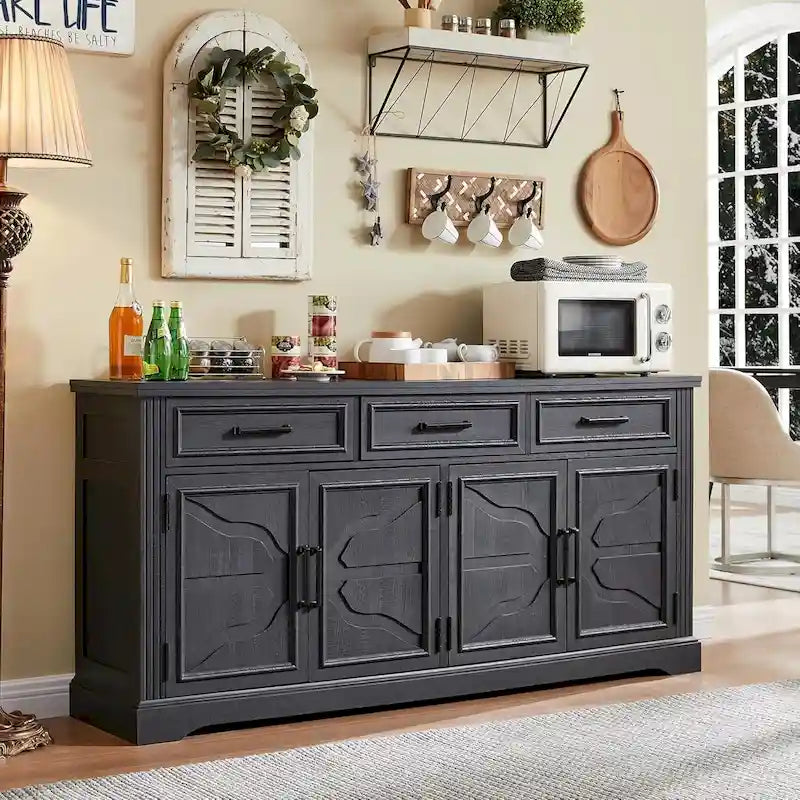 Farmhouse Buffet Sideboard Cabinet Coffee Bar Wine Bar for Dining Room