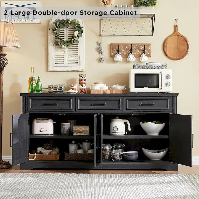 Farmhouse Buffet Sideboard Cabinet Coffee Bar Wine Bar for Dining Room