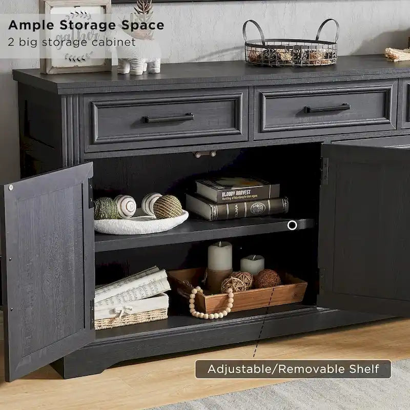 Farmhouse Buffet Sideboard Cabinet Coffee Bar Wine Bar for Dining Room