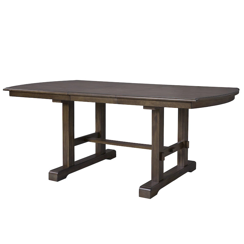 Tavolo da pranzo allungabile da 60-78", tavolo da cucina in legno stile rustico con prolunga rimovibile per 4-8 persone