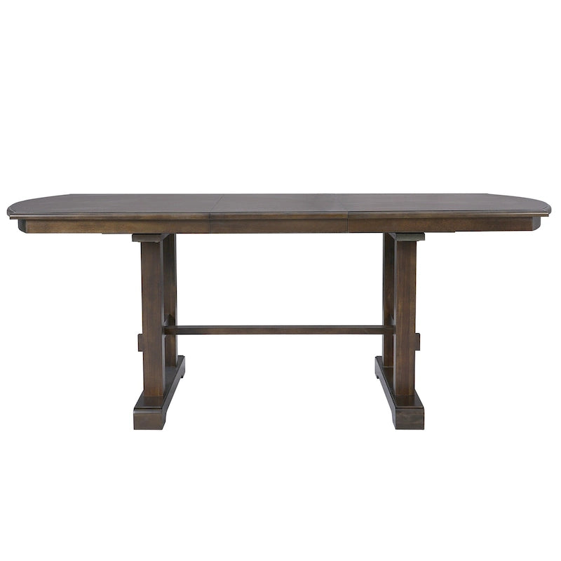 Tavolo da pranzo allungabile da 60-78", tavolo da cucina in legno stile rustico con prolunga rimovibile per 4-8 persone