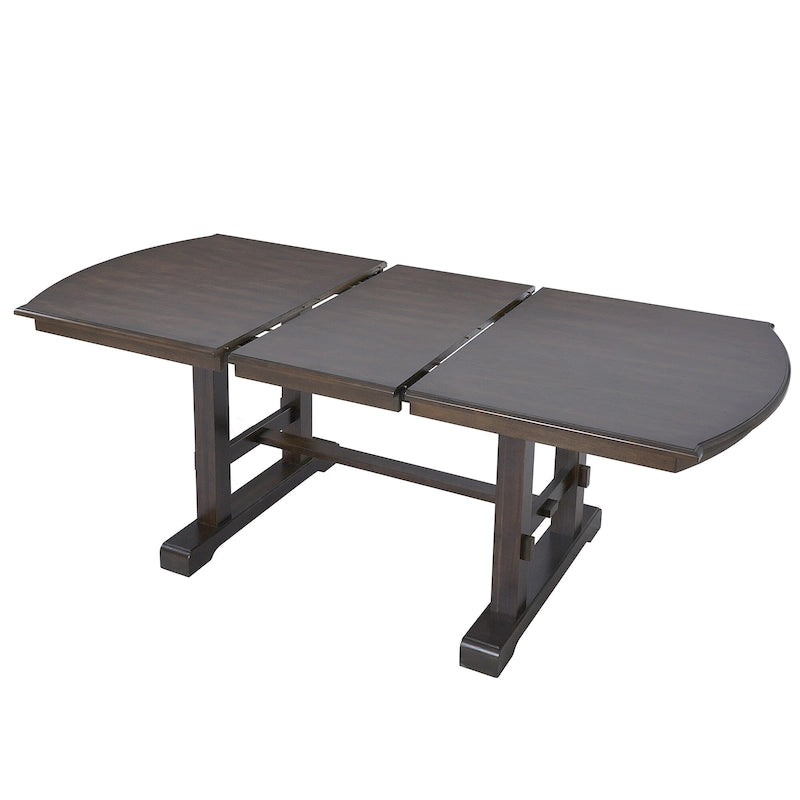 Tavolo da pranzo allungabile da 60-78", tavolo da cucina in legno stile rustico con prolunga rimovibile per 4-8 persone