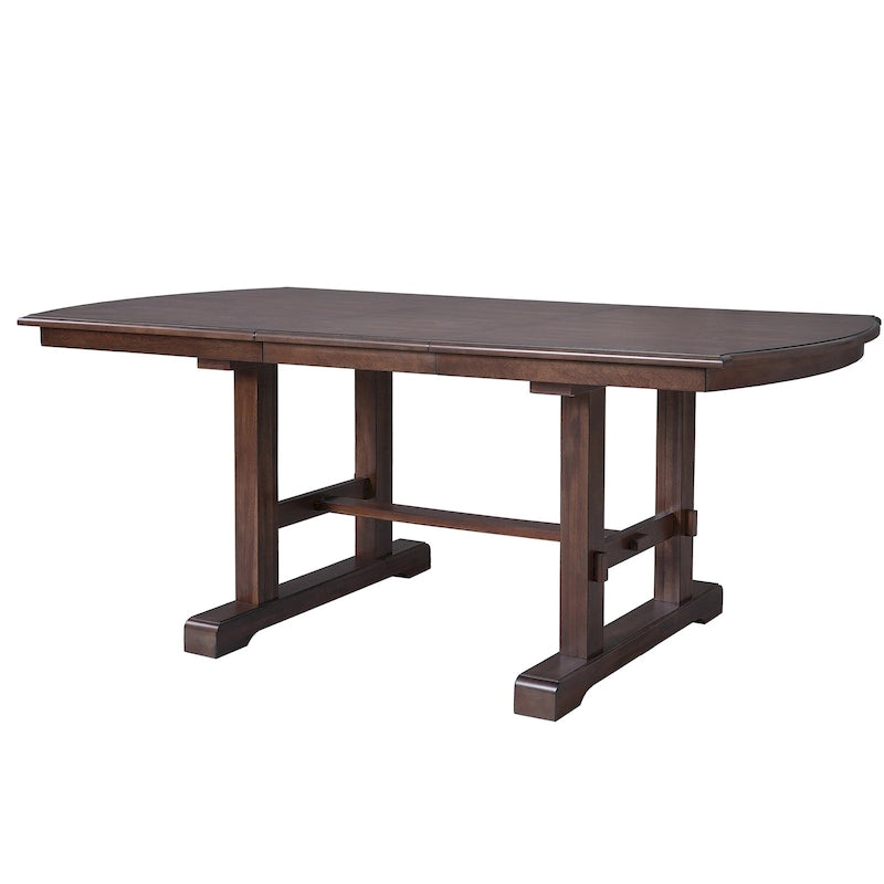 Tavolo da pranzo allungabile da 60-78", tavolo da cucina in legno stile rustico con prolunga rimovibile per 4-8 persone