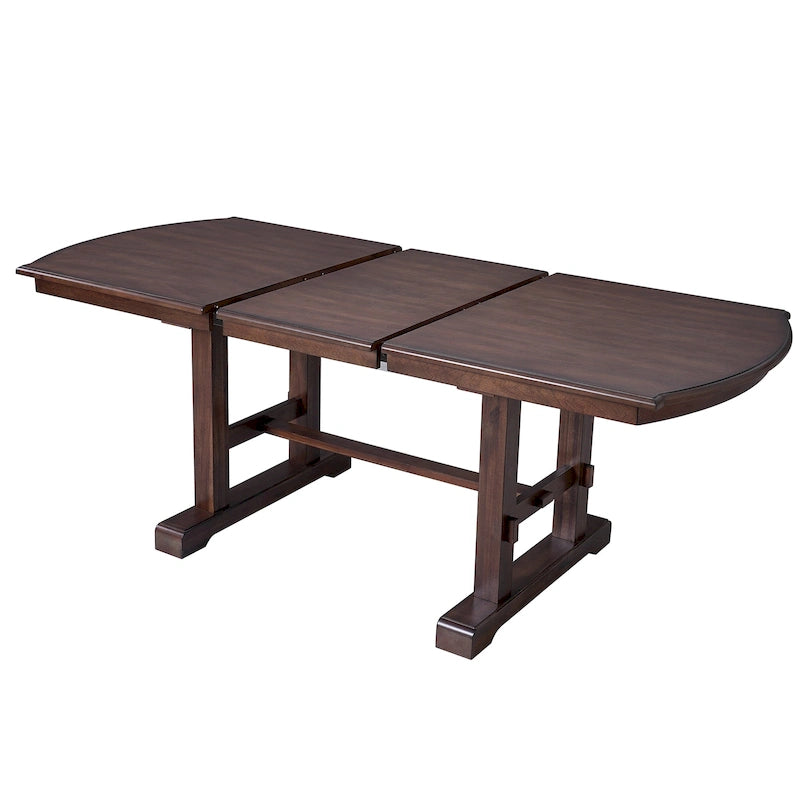 Tavolo da pranzo allungabile da 60-78", tavolo da cucina in legno stile rustico con prolunga rimovibile per 4-8 persone