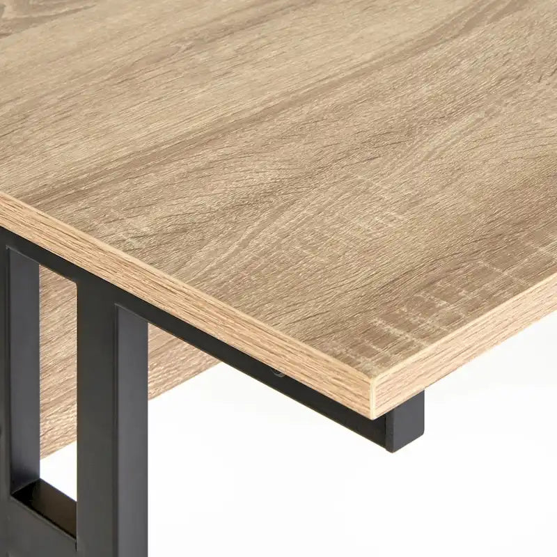 Modern Home Office Desk with Metal Legs and Laminated MDF Top