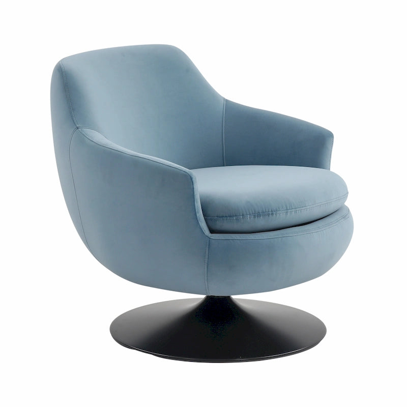Citrine Velvet Swivel Accent Chair Mid-Century Modern Living Room