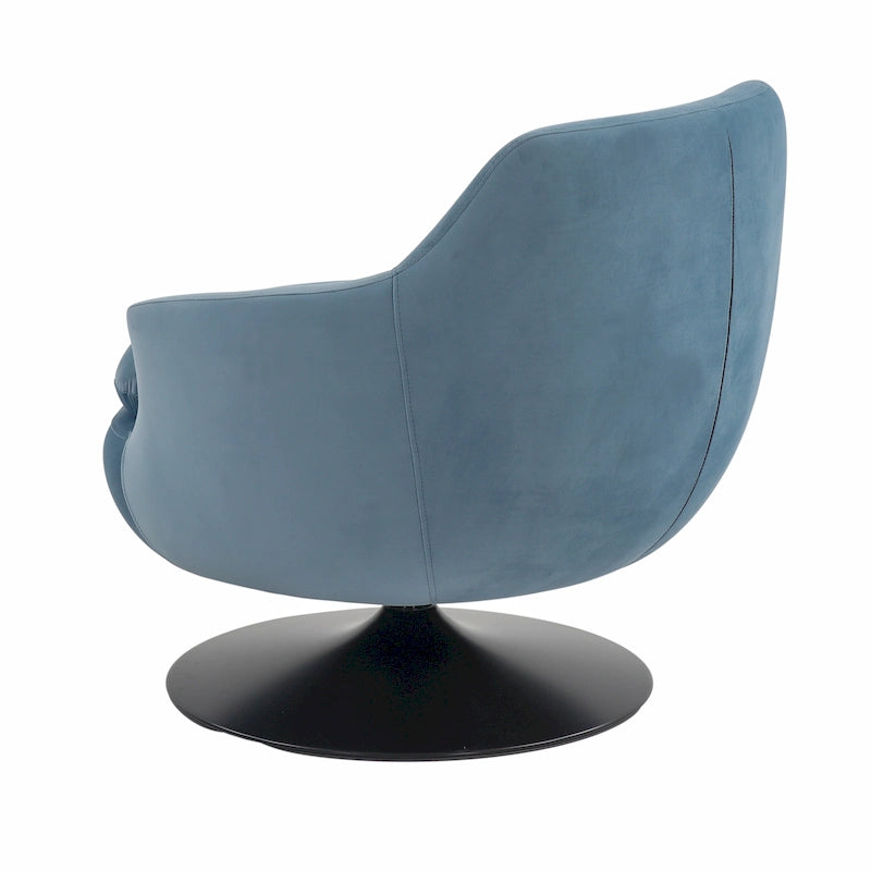 Citrine Velvet Swivel Accent Chair Mid-Century Modern Living Room
