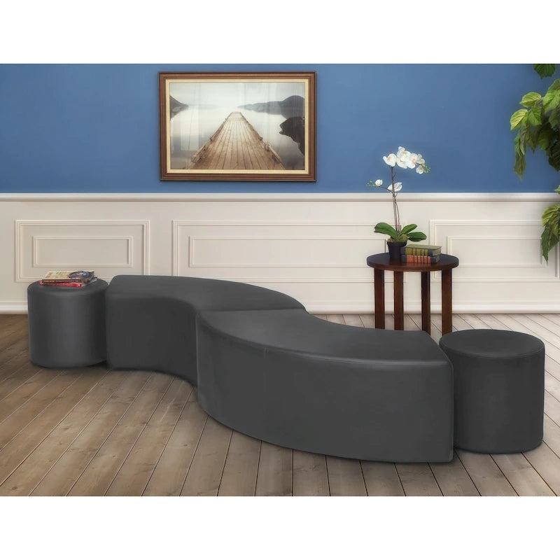 Pouf rond (ensemble de 2)