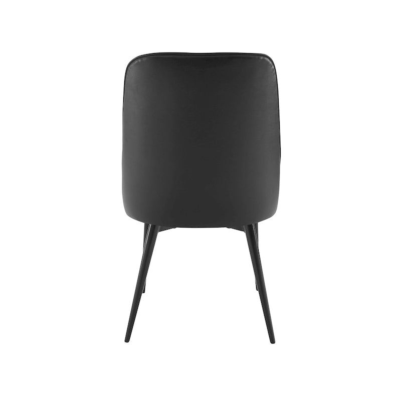 Juego de 2 sillas de comedor modernas de estilo mid-century, tapizadas de tela y sin reposabrazos