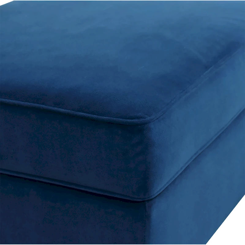 Polsterhocker und Fußstütze aus marineblauem Stoff, Akzentsitz für das Wohnzimmer