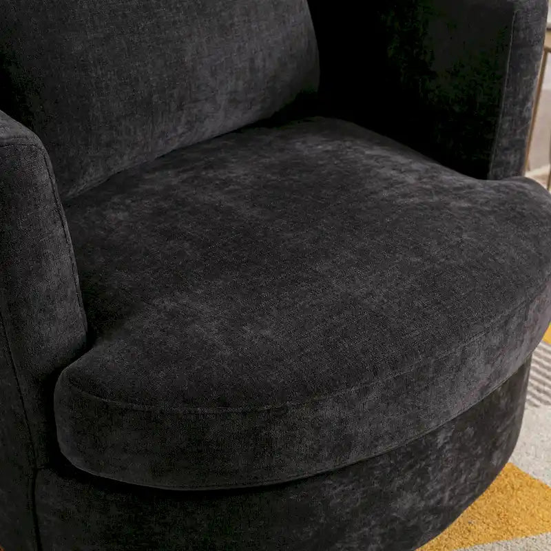 Modern Upholstered Swivel Barrel Chair for Living Room