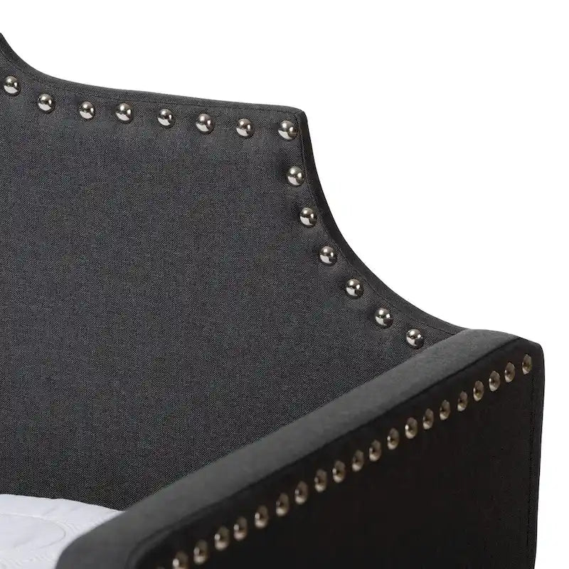 Cama nido contemporánea de tamaño individual con cama nido extraíble para invitados