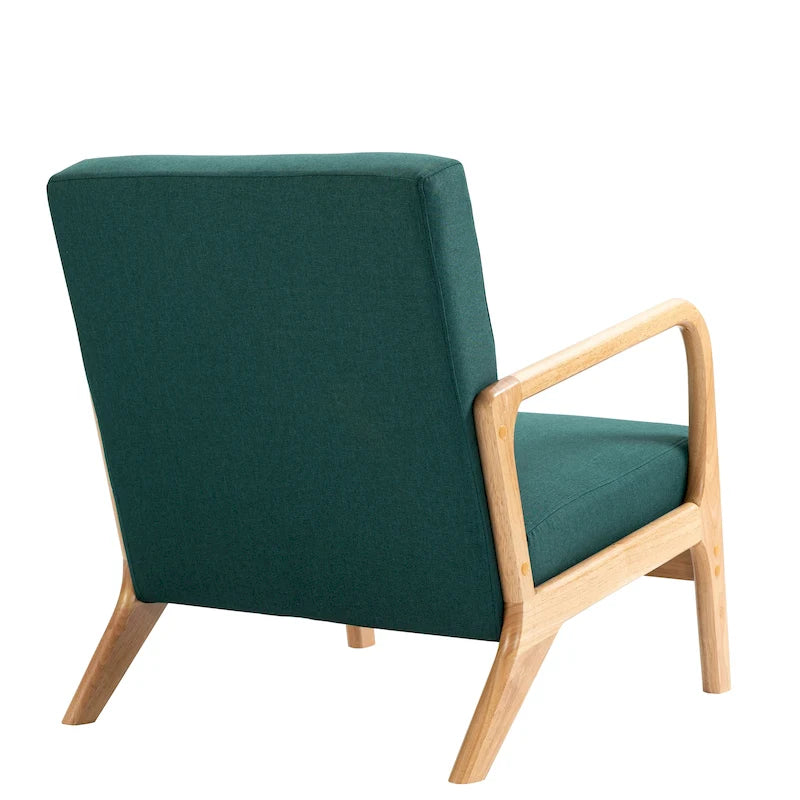 Moderaner Akzentsessel im Mid-Century-Stil für das Wohnzimmer mit Leinenbezug