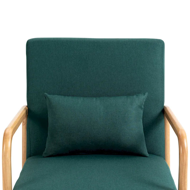 Moderaner Akzentsessel im Mid-Century-Stil für das Wohnzimmer mit Leinenbezug
