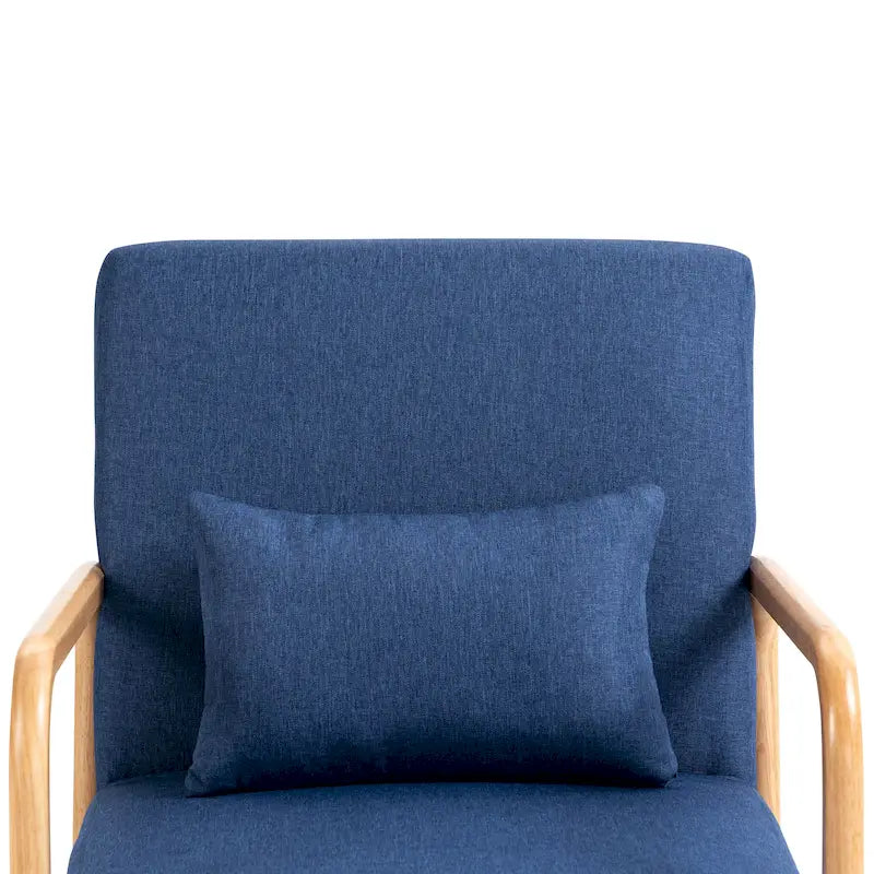 Moderaner Akzentsessel im Mid-Century-Stil für das Wohnzimmer mit Leinenbezug