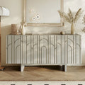 Buffet vaisselier moderne en bois avec rangement et 4 portes