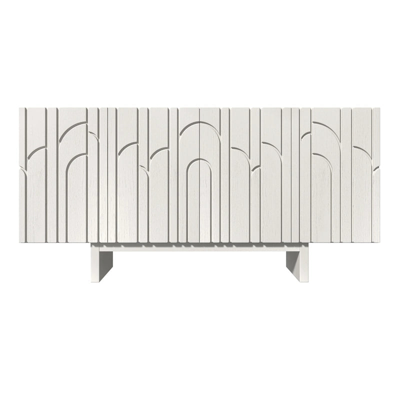 Buffet vaisselier moderne en bois avec rangement et 4 portes