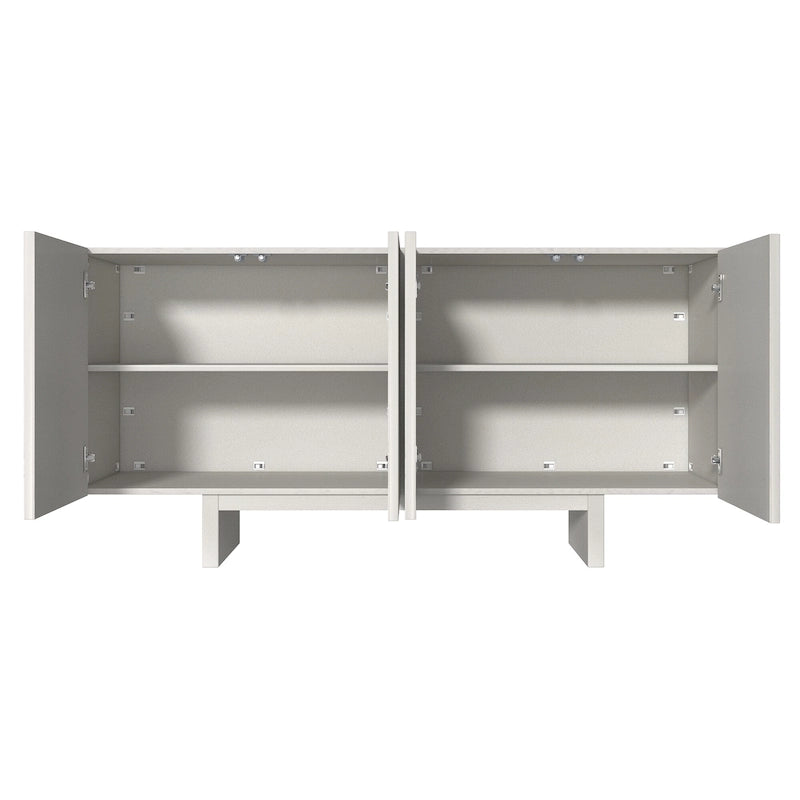 Buffet vaisselier moderne en bois avec rangement et 4 portes