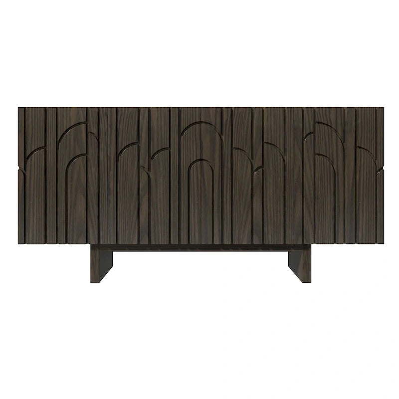 Buffet vaisselier moderne en bois avec rangement et 4 portes