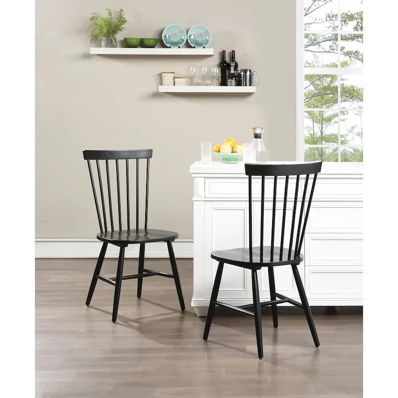 Sillas de comedor estilo Windsor de granja (juego de 2)