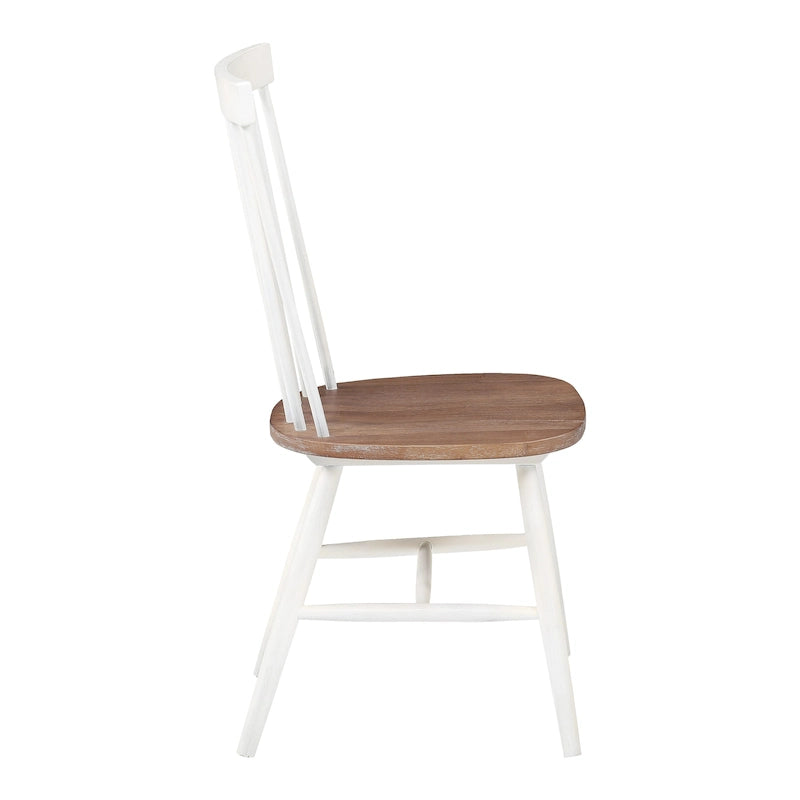 Sedie da pranzo in stile Windsor rustico, set di 2