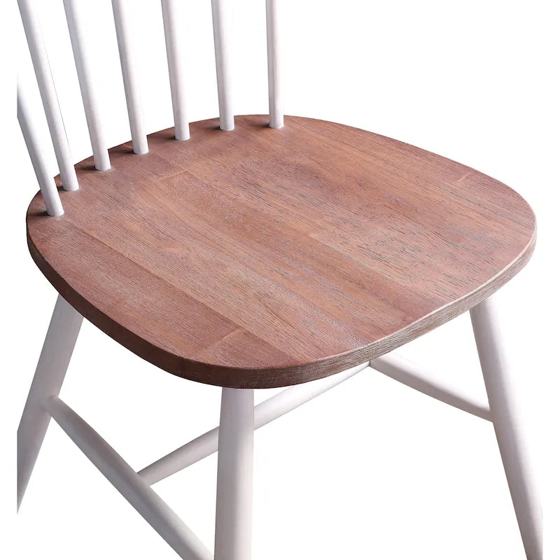 Sedie da pranzo in stile Windsor rustico, set di 2