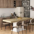 Table à manger en bois au grain rustique pour la maison et le bureau