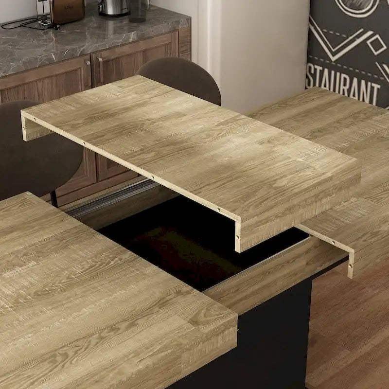 Table à manger en bois au grain rustique pour la maison et le bureau