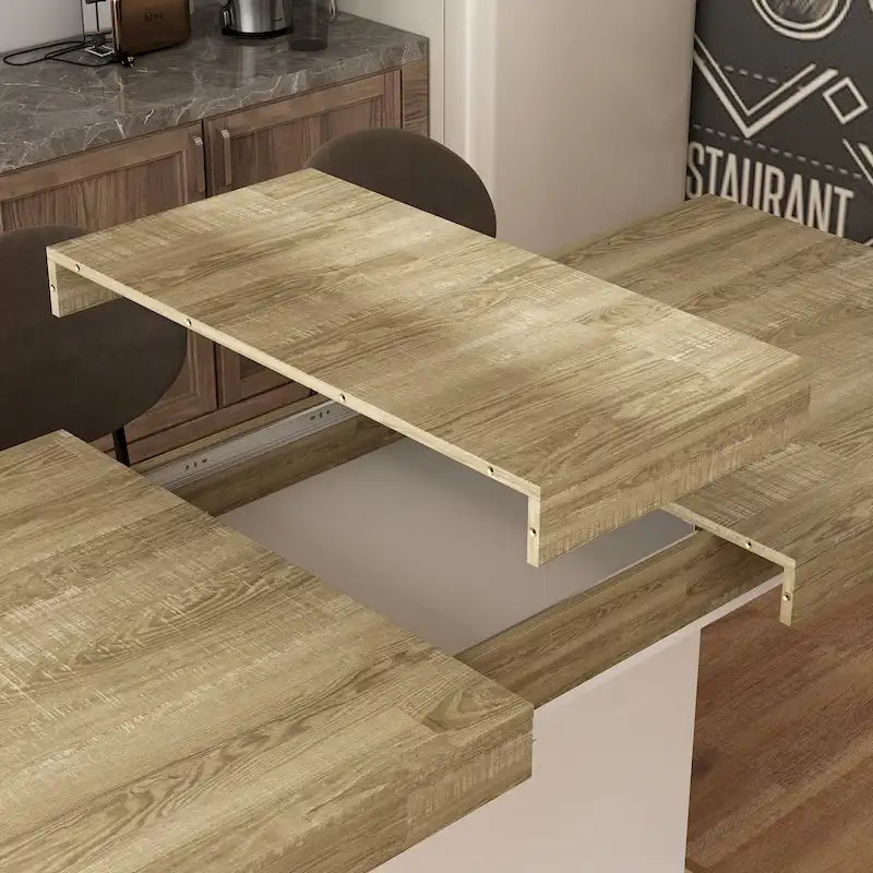 Table à manger en bois au grain rustique pour la maison et le bureau