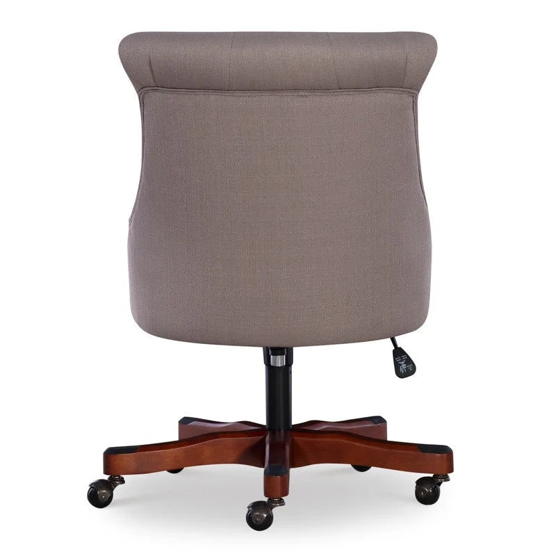 Adjustable Swivel High Back Task Chair with Tufted Fabric Upholstery