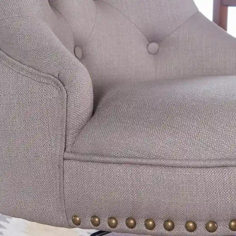 Adjustable Swivel High Back Task Chair with Tufted Fabric Upholstery