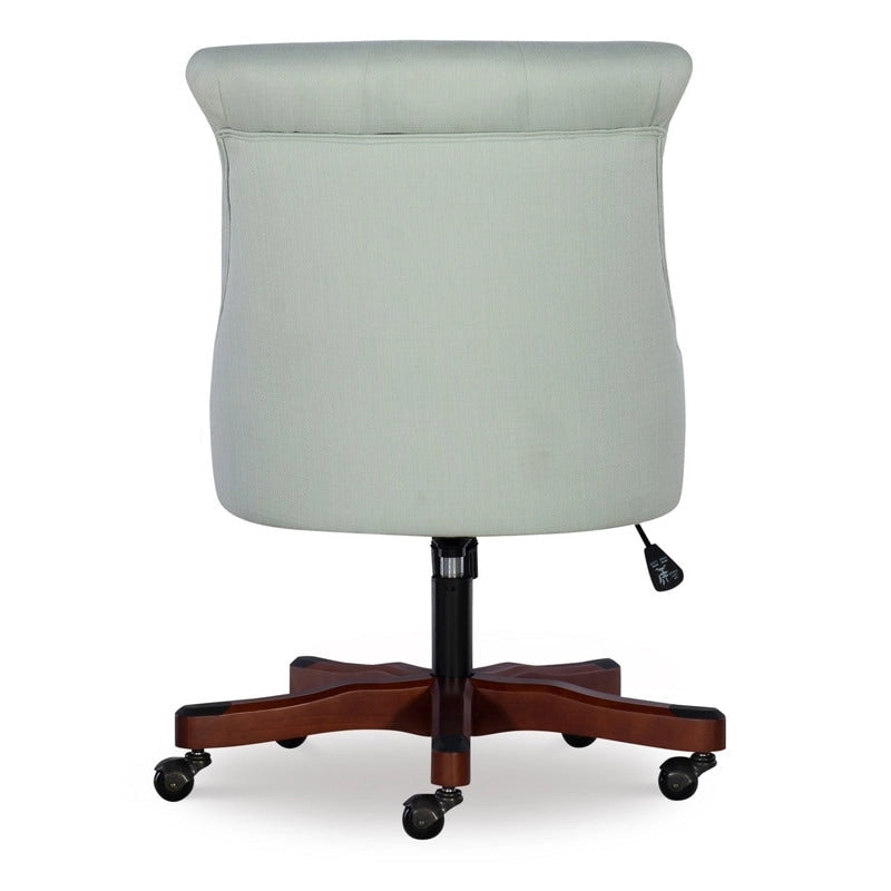Adjustable Swivel High Back Task Chair with Tufted Fabric Upholstery