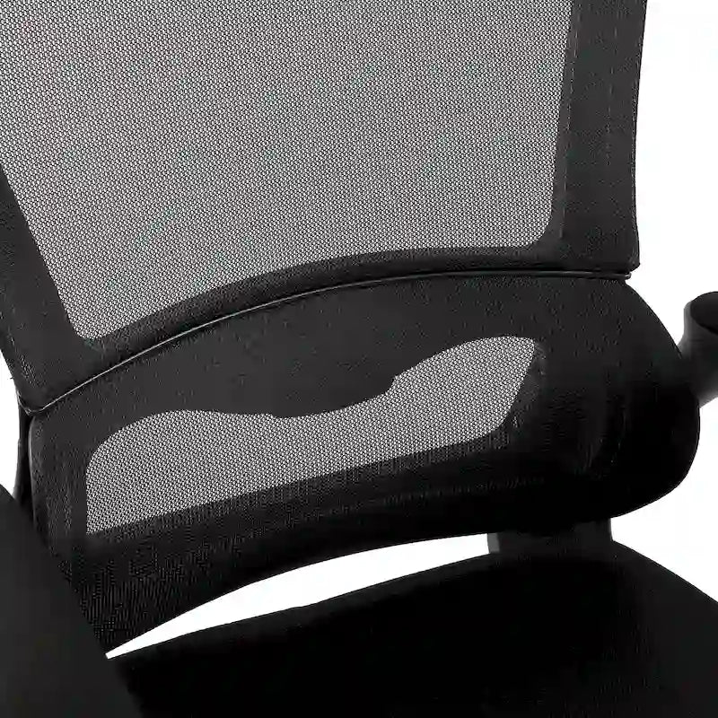 Silla de oficina ergonómica de respaldo alto con malla, soporte lumbar y reposabrazos
