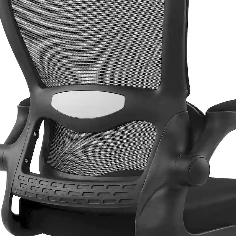 Silla de oficina ergonómica de respaldo alto con malla, soporte lumbar y reposabrazos
