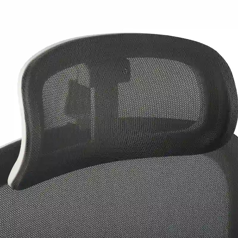 Silla de oficina ergonómica de respaldo alto con malla, soporte lumbar y reposabrazos