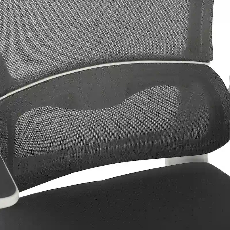 Silla de oficina ergonómica de respaldo alto con malla, soporte lumbar y reposabrazos
