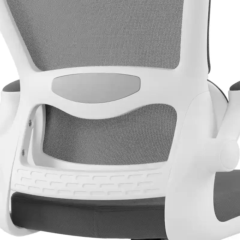 Silla de oficina ergonómica de respaldo alto con malla, soporte lumbar y reposabrazos