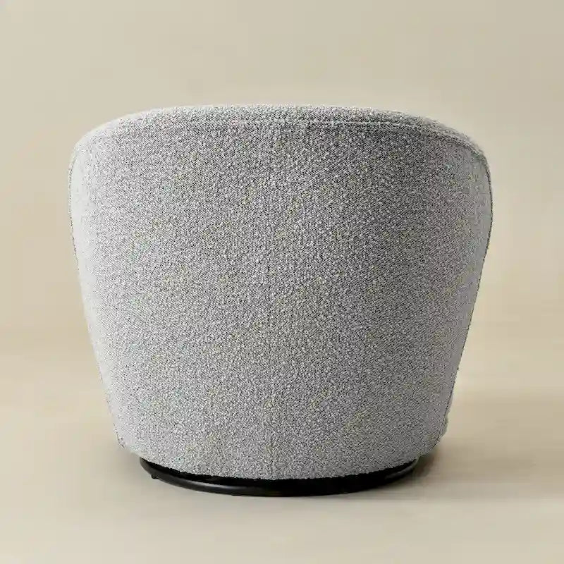 33 Wide Boucle Upholstered Swivel Accent Chair