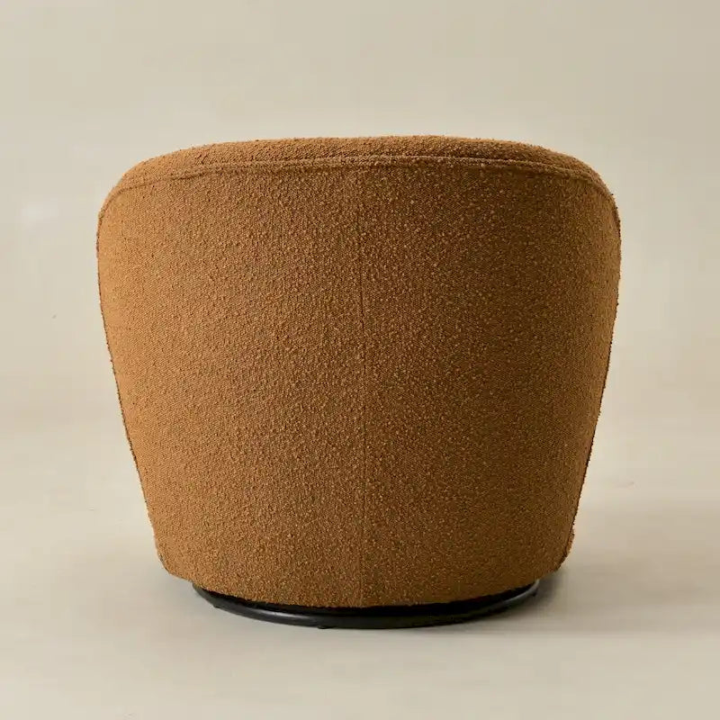 33 Wide Boucle Upholstered Swivel Accent Chair